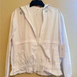 Yogalicious Women's White Windbreaker Jacket